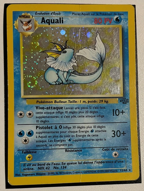 Pokemon Card | Aquali 12/64 ★ | HOLO | Jungle | Wizards 1999 - 2000 | FR