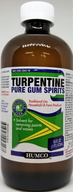 16 Oz 100% Pure Gum Spirits of Turpentine, Can