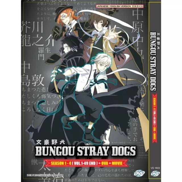 Anime DVD Bungou Stray Dogs Season 1-4 (Vol. 1-49 End) + OVA + Movie [Eng Dub]