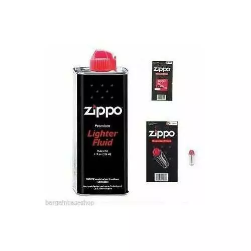 Zippo Petrol Fuel Lighter Fluid Or 6 Flints Or 1 Wick - Genuine Products Options