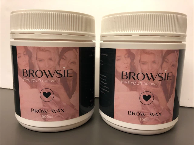 2x Browsie Augenbrauenstreifen Wachs 500ml. BRANDNEU, VERSIEGELT. EXP:04/2026.