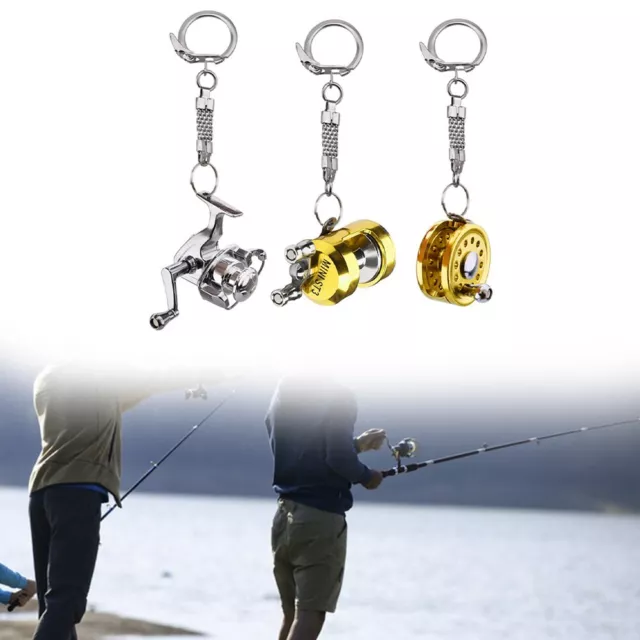 KEYCHAIN WITH MINIATURE For Fishing Reel Perfect Souvenir for Fishermen  $24.33 - PicClick AU