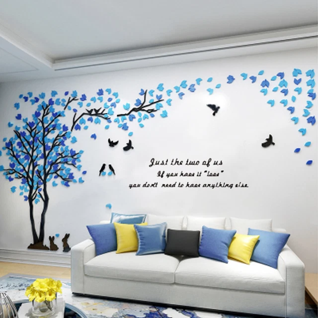 3D Flower Tree Home Room Art Decor DIY Wall Sticker Removable Decal Vinyl Mural