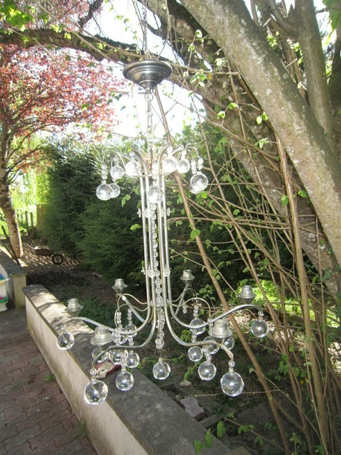 Acheo Chandelier Lustre en cristal moderne et blanc Lavai