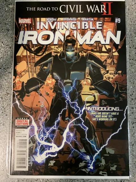Invincible Ironman 9 (2015) 1st Print - First Full Appearance of Riri Williams