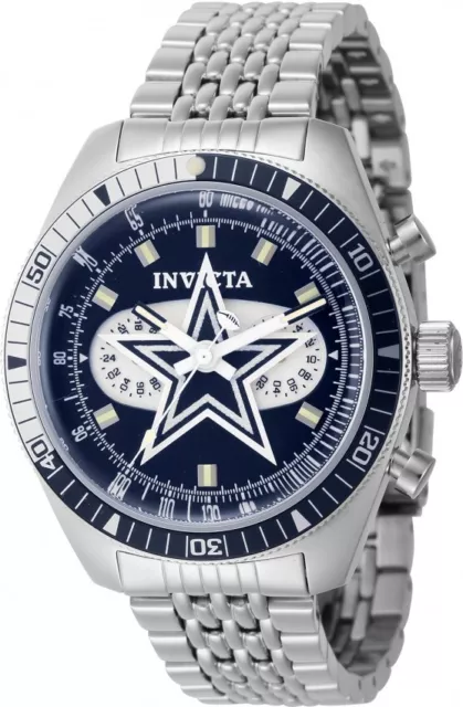 Invicta NFL Dallas Cowboys Men's Chronograph Navy Blue Dial Quartz Steel Watch