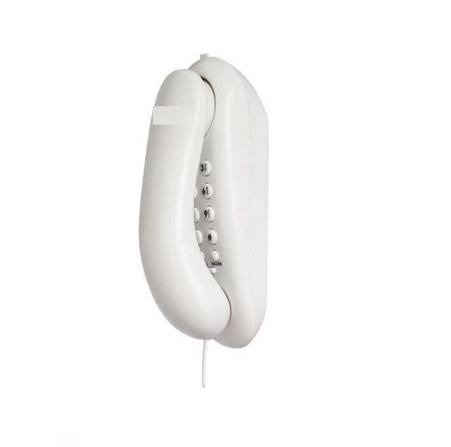 Trimline Wall Mountable Corded Phone- Stylish For Home Or Office- TP4WH