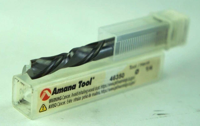 Amana 46350 CNC Carbide Mortise Compression Spiral 1/4 x 1 Router Bit 1/4 Shank