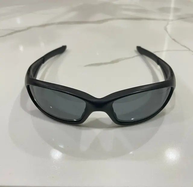 Oakley Straight Jacket Vintage Polarized Black Reflective Sunglasses Made in USA