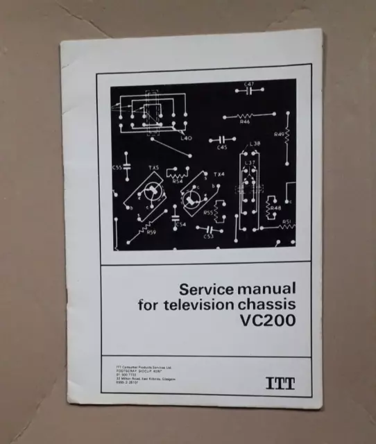 ITT  KB Model VC200  Television Chassis    Service Manual