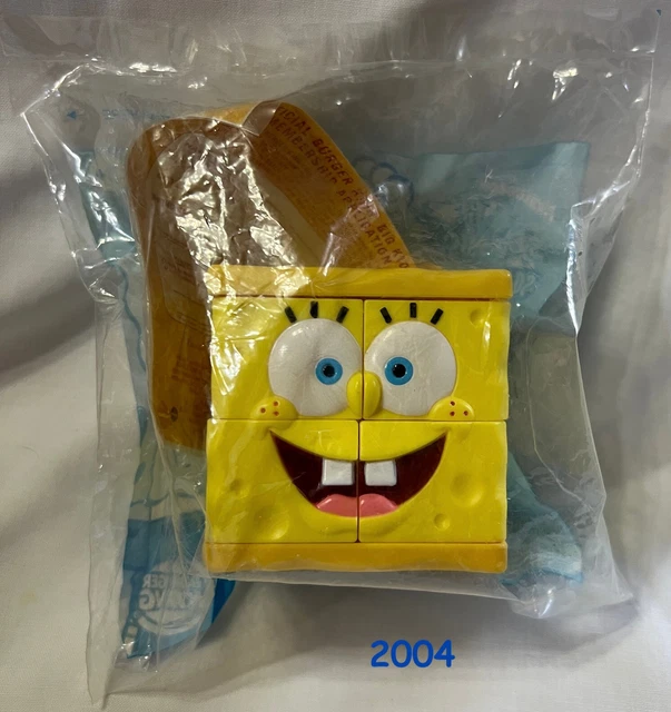 PUZZLE CUBE toy SPONGEBOB SQUAREPANTS Movie Nickelodeon  Burger King 2004 *NIOP