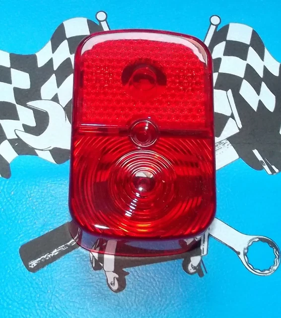 Rücklicht Mit Dichtung Für Simson KR51-1 Schwalbe - Eckige Form Mit Gummiabdichtung