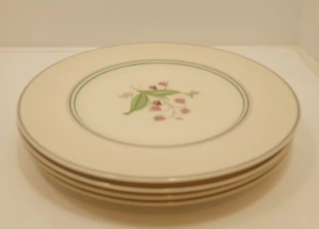 Vtg Syracuse China USA Old Ivory Coralbel Dinner Plates 10 1/4" Lot of 4