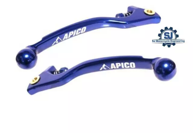 Apico Elite Ajp Braktec Trials Front Brake Clutch  Lever & Adjuster Set Blue