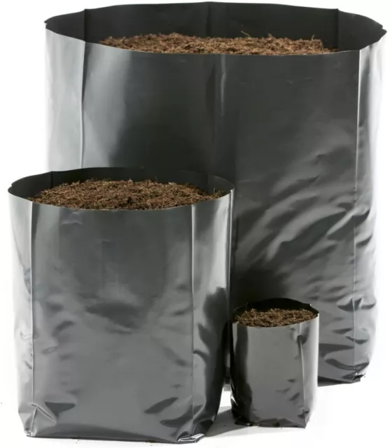 Poly Pots Strong Grow Bag Containers - Many Sizes - HADOPOTS - Plastic Plant Pot