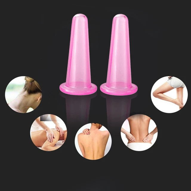 4Pcs Beauty Health Anti Cellulite Suction Cans for Body Neck Face (Pink) 6