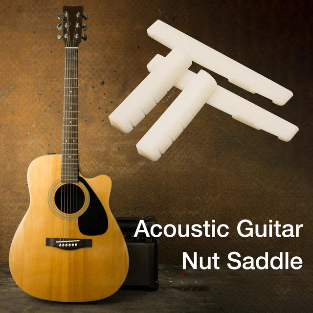 GUITAR NUT SADDLE 6 String Acoustic Guitar Bone Bridge Saddle 11.59