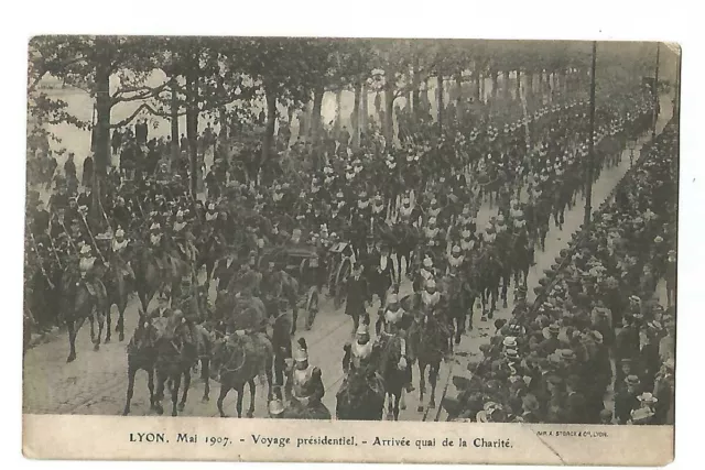 69 Lyon May 1907 Voyage Presidential Arrival Quai De La Charite