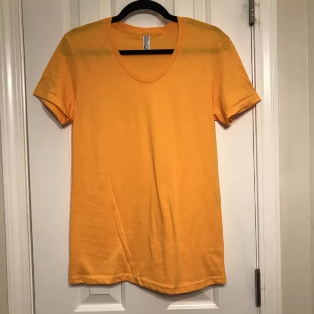 American Apparel 50/50 Top T Shirt Womens Size Extra Large XL Yellow/Orange