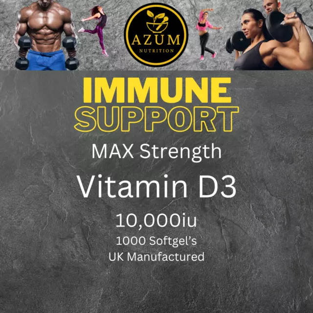 AZUM Vitamin Vit D3 10000iu 1000 Softgels Vitamin D vit d