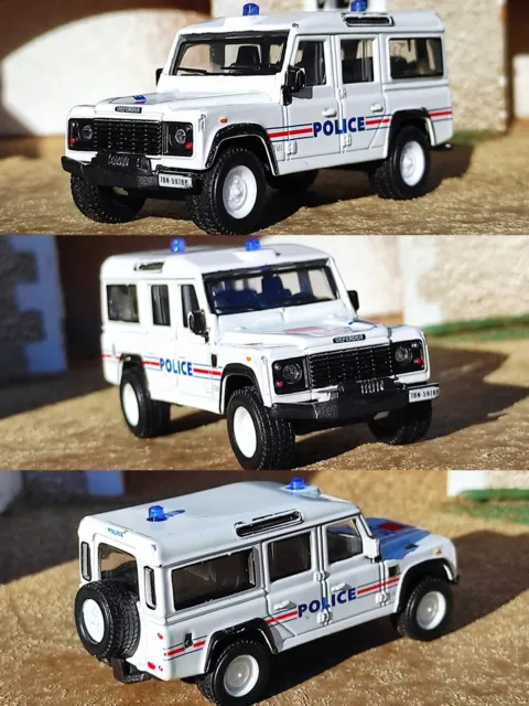 1/47 Land Rover Defender 110 4x4 Police Voiture Miniature Jouet Collection 4×4