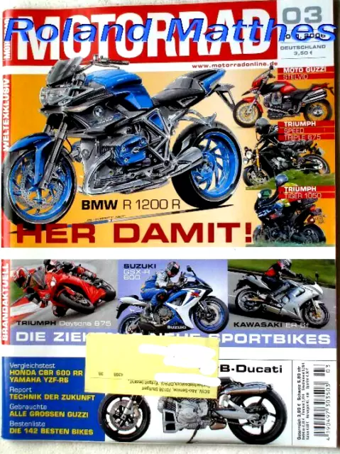 Motorrad 3-06+Honda Cbr 600+Yamaha Yzf-R6+Suzuki Gsx-R 600+Triumph Daytona 675