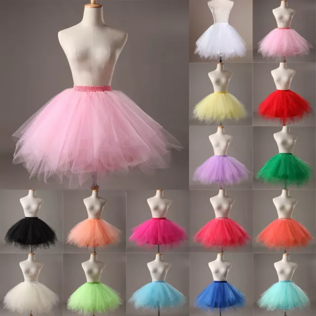 UK Women Adult Lady Tutu Tulle Skirt Fancy Skirt Dress Up Party Dancing Dress ZQ