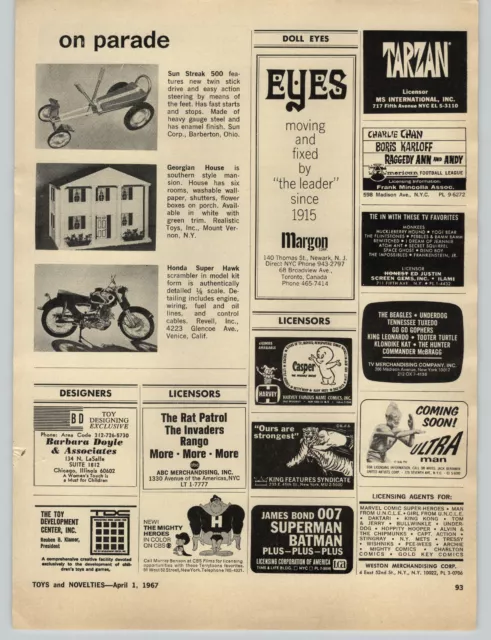 1967 PAPER AD Revell 1/8 Scale Model Kit Hinda Super Hawk Scrambler Doll House