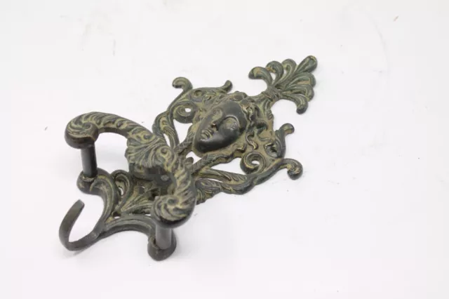 Vintage Original Hand Crafted Brass English Wall Hook Hanger Hardware NH6800 4