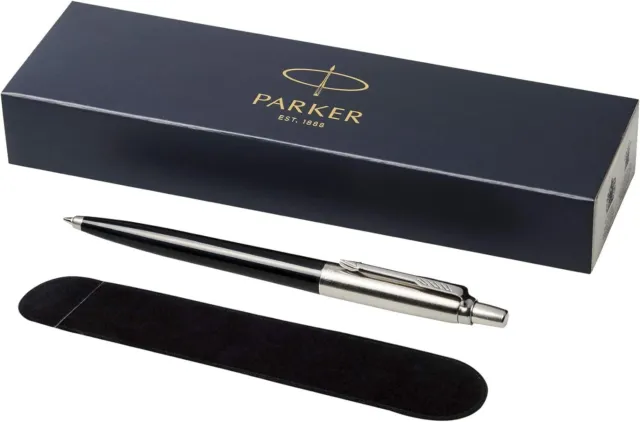 PARKER -"Jotter" ballpoint pen with Velvet Pouch 1 Count (Pack of 1), black