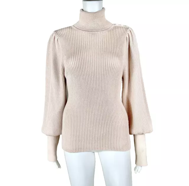 ULLA JOHNSON Sweater Brynn Turtleneck Baby Alpaca & Silk - Size Large L - NTSF