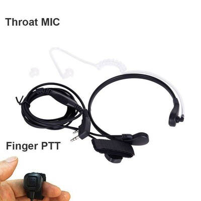 POLMAR Auricolare microfono cuffie ear PTT per Baofeng Kenwood PolMar ecc Wouxun 