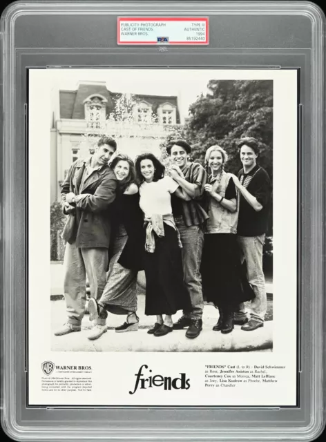 Cast of "Friends" 1994 PSA Authentic Vintage Publicity Still Photo Rookie Season