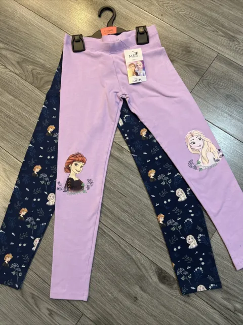 M&S girls leggings bundle / Disney frozen / age 9-10 BNWT