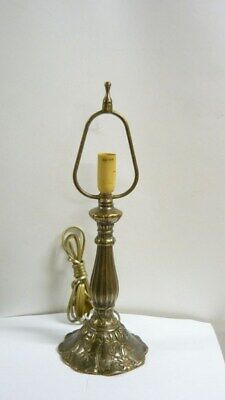 Lampada tavolo in ottone brunito diametro paralume 30 cm  stile tiffany 2