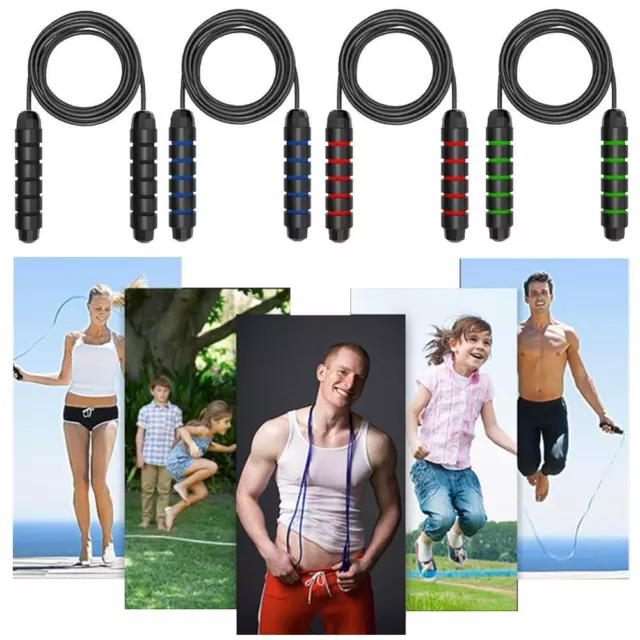 Exercise Skipping Rope EVA Non-slip Foam Handle Tangle-Free with Ball Jump Rope
