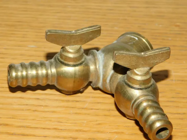 vintage VANNE de derivation robinet pneumatique EN LAITON brass tap VALVE air
