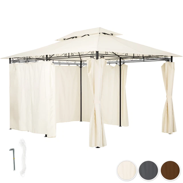 Luxus Pavillon 3x4m Gartenpavillon Partyzelt Gartenzelt Festzelt Gazebo neu