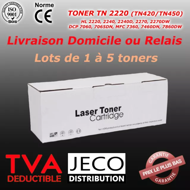 Toner Laser TN2220 compatible Brother HL2220 MFC7360N HL2240 dcp-7060d HL2270dw