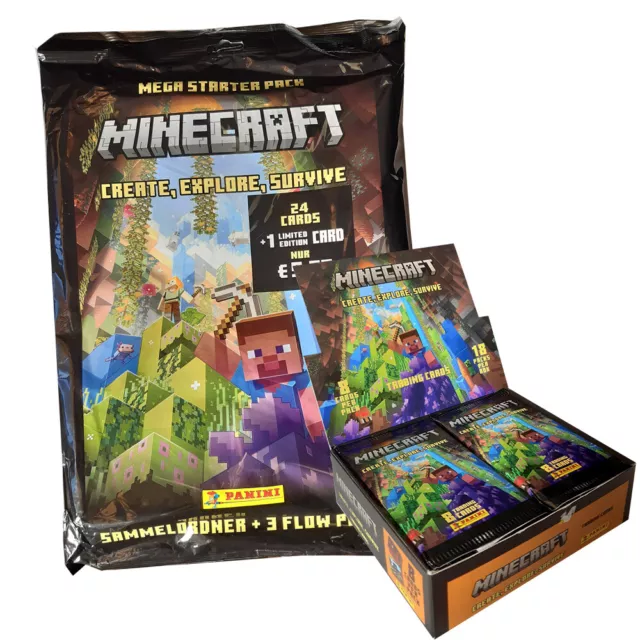 Carte collezionabili Minecraft Create Explore Survive 1 Starter + 1 Display (18 Booster