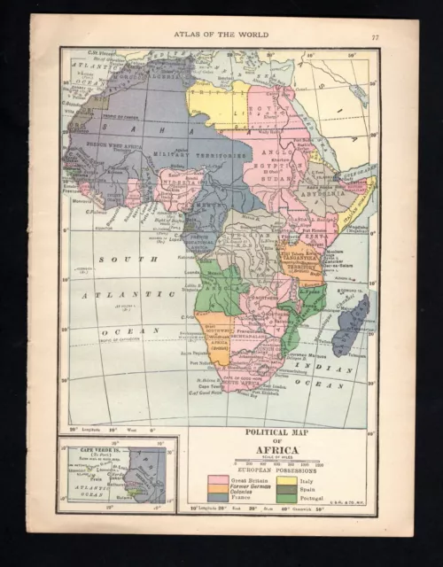 1923 Map Africa from "Scramble" to colonize Africa to the "Shuffle" after W W 1