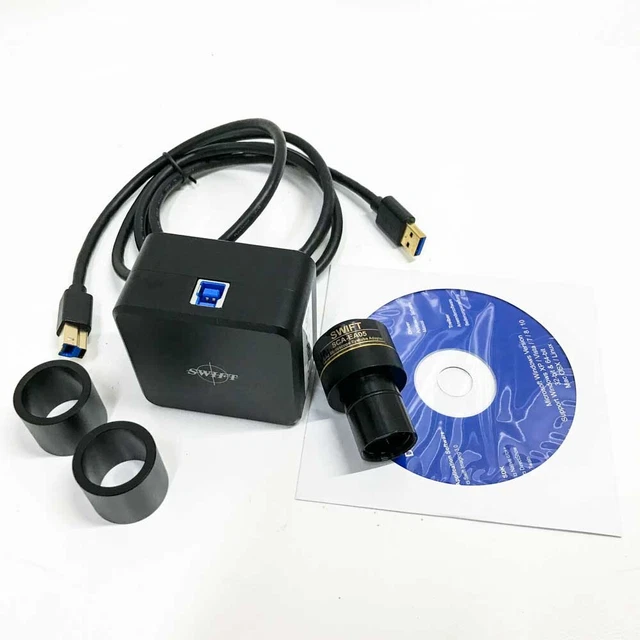 SWIFT Swiftcam 10 MP Mikroskopkamera – Mit Reduzierobjektiv, Adaptern & USB 3.0 Für Windows/Mac/Linux