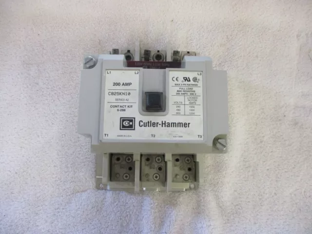 Cutler-Hammer EATON Contactor 200A 600V   C825KN10  Ser A2