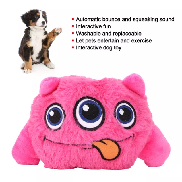 Dog Electric Bouncing Ball Toy Vibrating And Sounding Plush Cartoon Red Hair Ttu