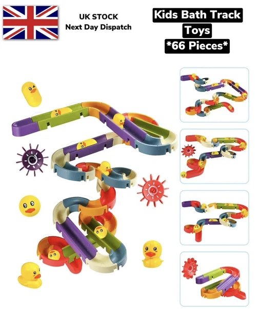 Kids Bath Toys DIY Race Run Assembling Track Bathroom Slide Toy, Marble Run UK
