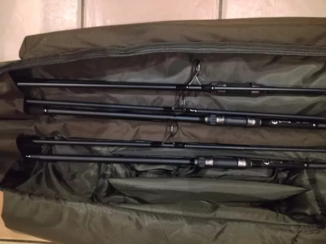 SHIMANO TRIBAL TX1 CARP RODS x 3 PLUS NASH ROD HOLDALL