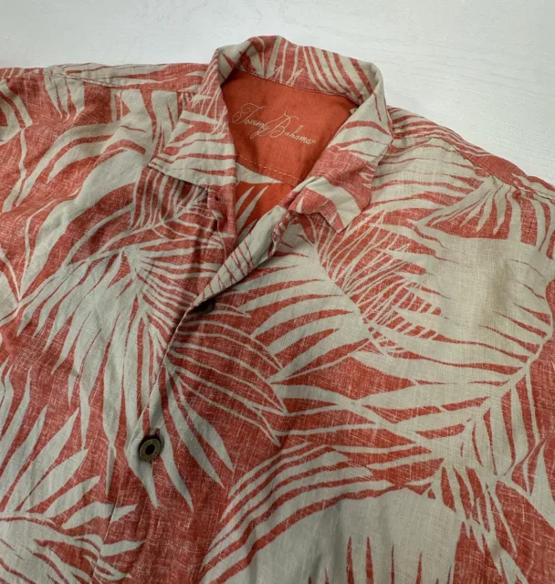 Tommy Bahama Men's XXL Short Sleeve Button Up Shirt - 100% Linen