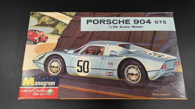 MONOGRAM PORSCHE 904 Gts Original 1964 1/32 Slot Car Kit No Tires