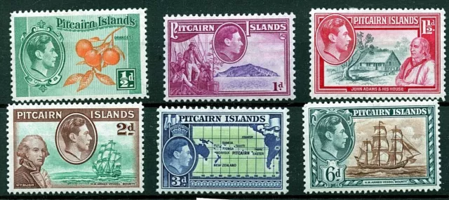 Pitcairn Islands KGVI 1940 sg 1/5, 6  - MH