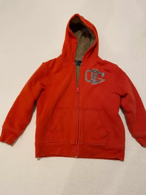 GAP Kapuzensweatshirtjacke mit Teddyfutter (orange) - Gap Kids 6-7 Jahre